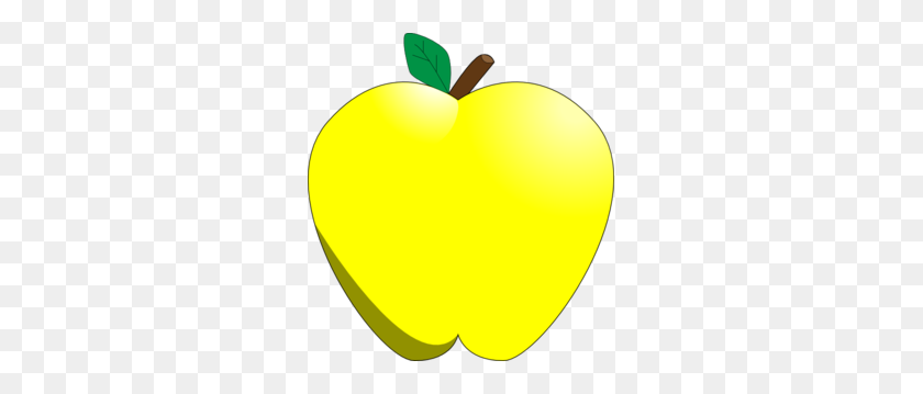 279x299 Yellow Apple Clip Art - Yellow Apple Clipart