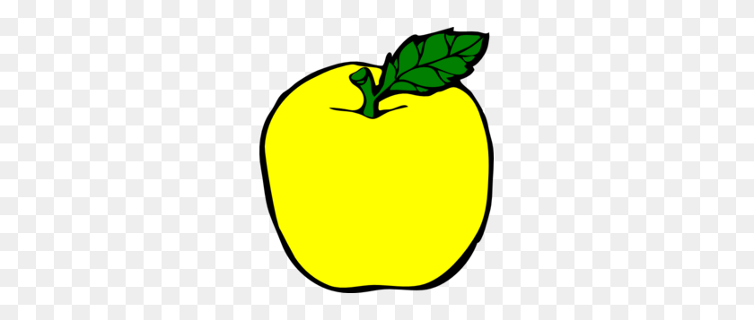 261x297 Yellow Apple Clipart - Yellow Leaf Clipart