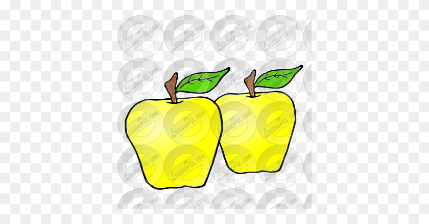 380x380 Yellow Apples Picture For Classroom Therapy Use - Yellow Apple Clipart