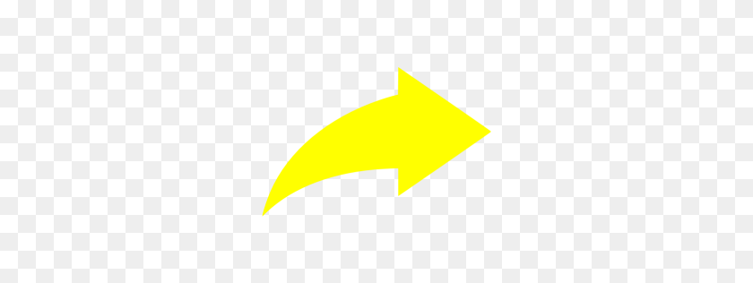 256x256 Yellow Arrow Icon - Yellow Arrow PNG