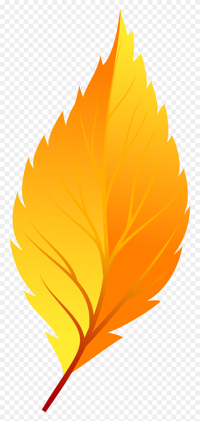 2741x6000 Yellow Autumn Leaf Clip Art Web Clipart Png - Web Clipart