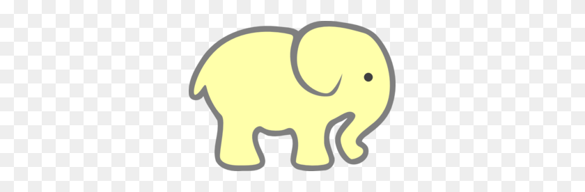 297x216 Yellow Baby Elephant Clip Art - Cute Baby Elephant Clipart