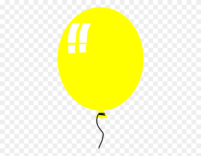 360x592 Yellow Balloon Clip Art - Yellow Balloon Clipart
