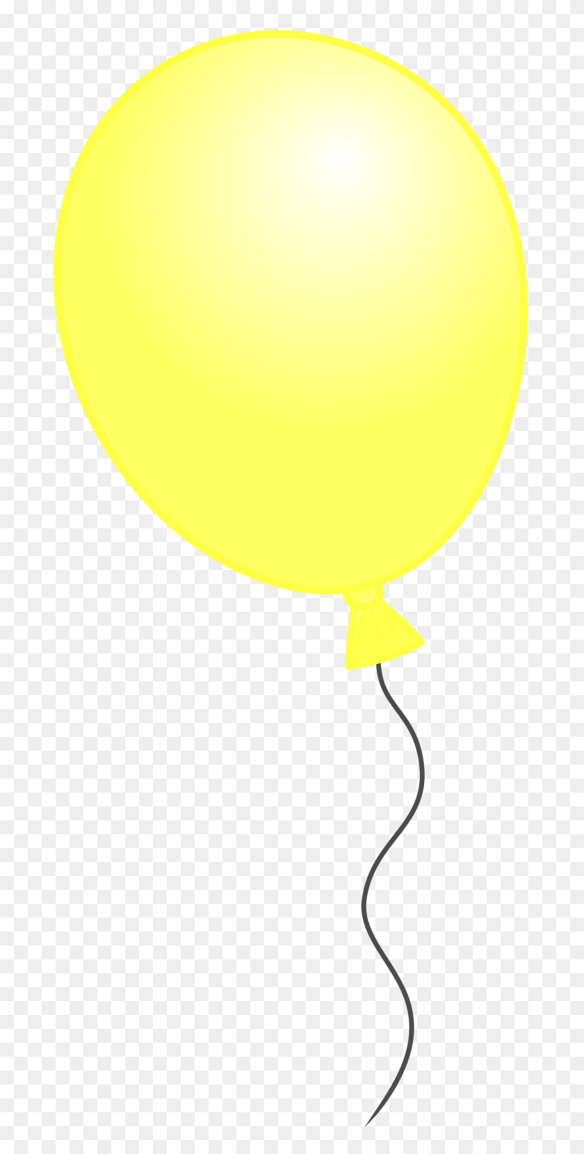 723x1600 Yellow Balloon Clipart - Birthday Balloons Clipart