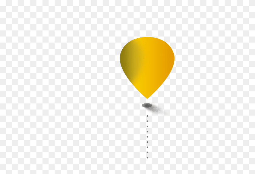 512x512 Yellow Balloon Glossy Infographic - Yellow Balloon PNG