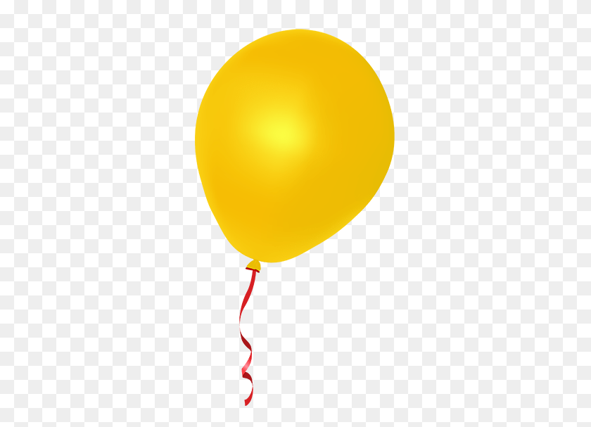 300x547 Yellow Balloon No Bg Small - Yellow Balloon PNG