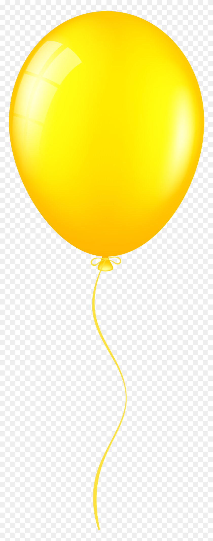 3011x8000 Yellow Balloon Png Clip Art - Yellow Background PNG