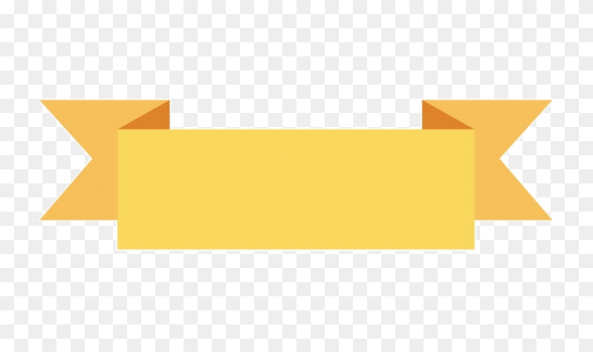 852x480 Yellow Banner Png Transparent Image - Yellow Banner PNG