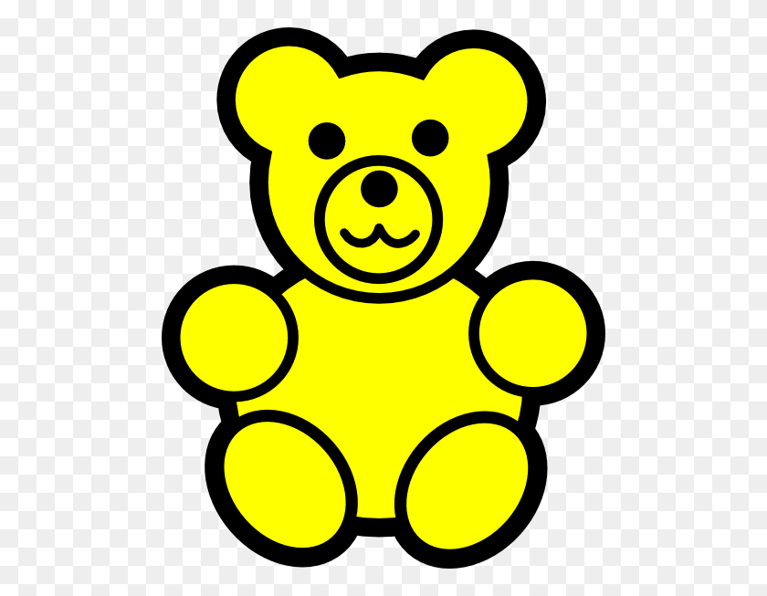 486x593 Yellow Bear Clip Art - Free Bear Clipart