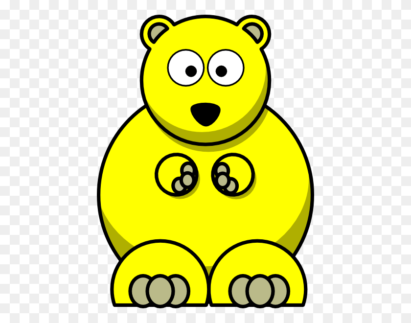 444x600 Yellow Bear Kids Clip Art - Kid Sleeping Clipart