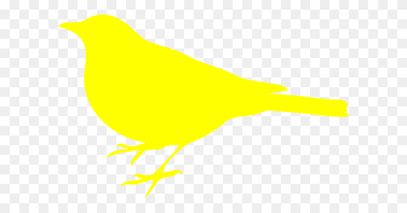 600x380 Yellow Bird Silhouette Clip Art - Yellow Bird Clipart