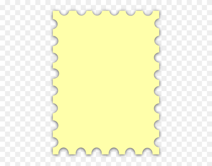 450x596 Желтая Пустая Почтовая Марка Клипарт - Почтовая Марка Клипарт