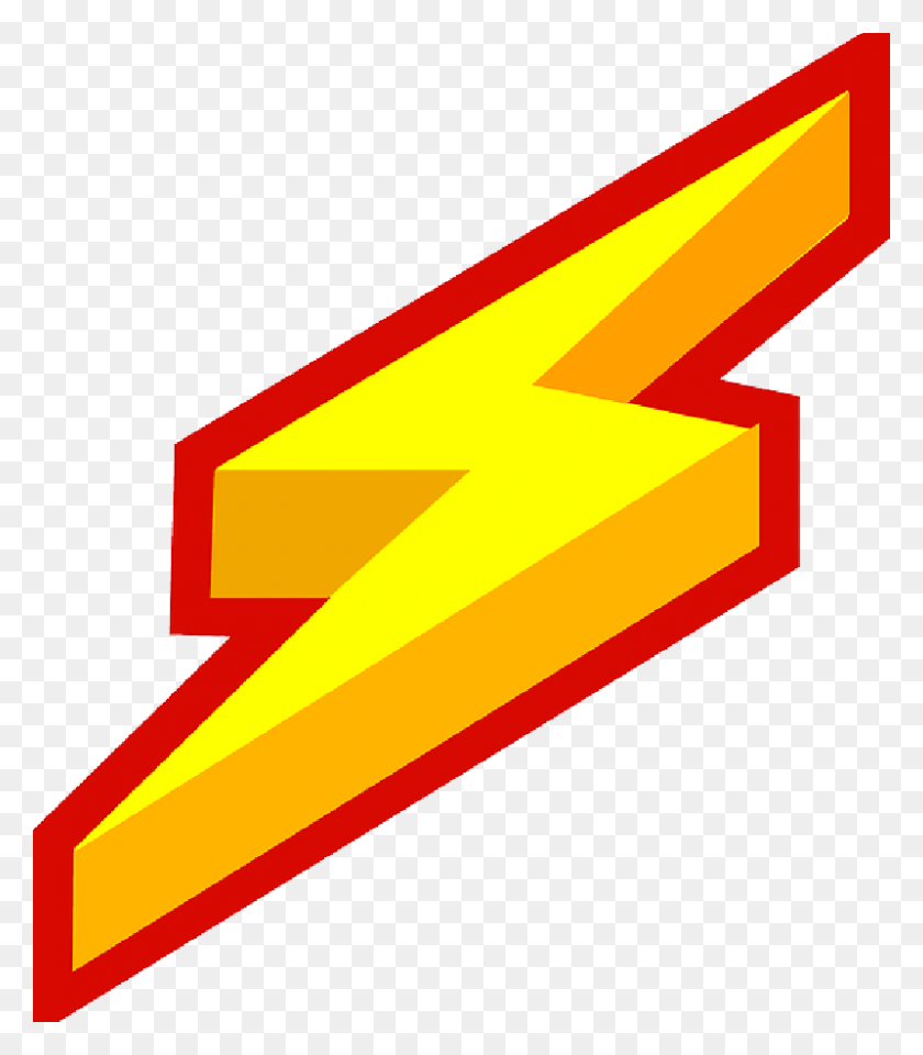 800x924 Yellow Bolt Lightning Clip Art - Thunder And Lightning Clipart