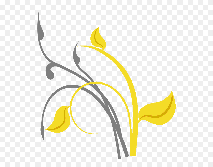 546x598 Yellow Branch Png Clip Arts For Web - Branch Clipart PNG