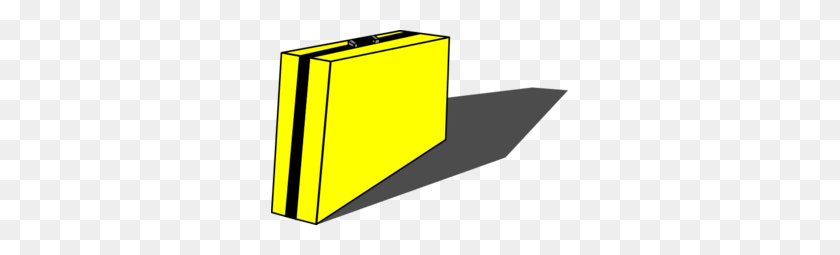 297x195 Yellow Briefcase With Black Stripe Clip Art - Briefcase Clipart