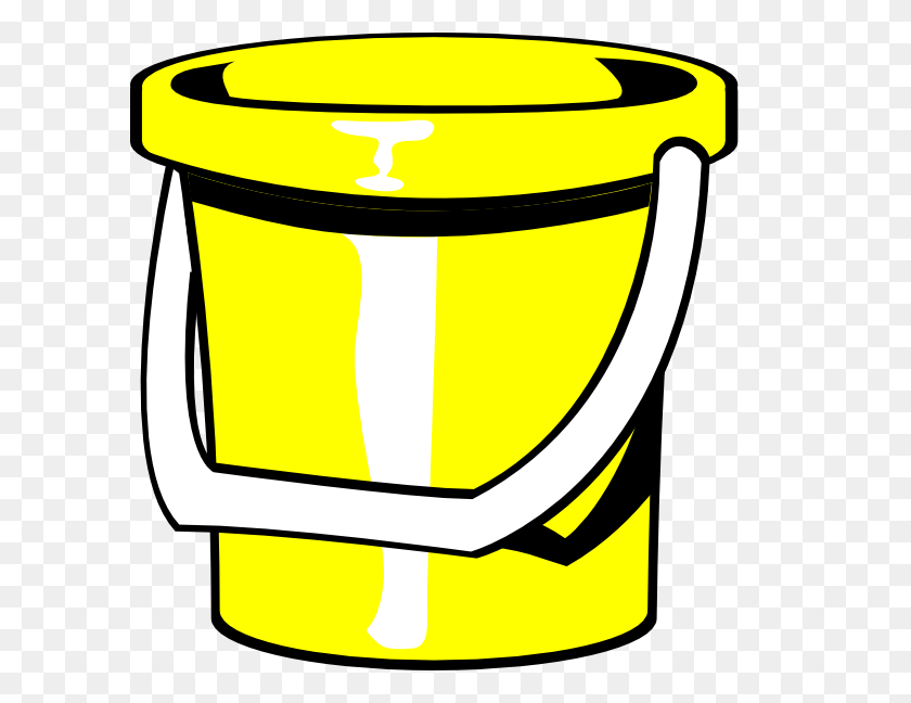 600x588 Yellow Bucket Clip Art - Mop Bucket Clipart