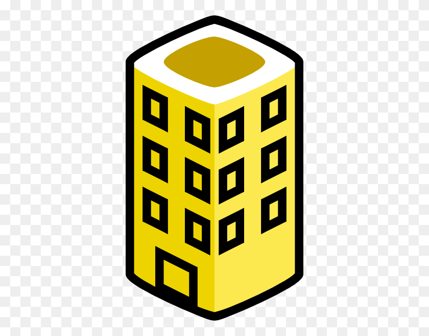 348x597 Yellow Building Clip Art - Building Clipart