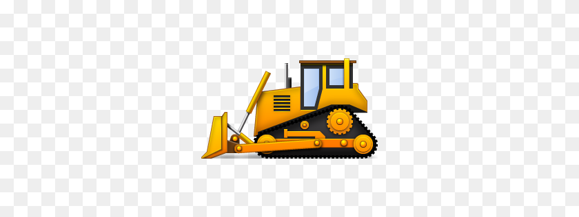 256x256 Yellow Bulldozer Icon, Png Clipart Image Digital - Steamroller Clipart