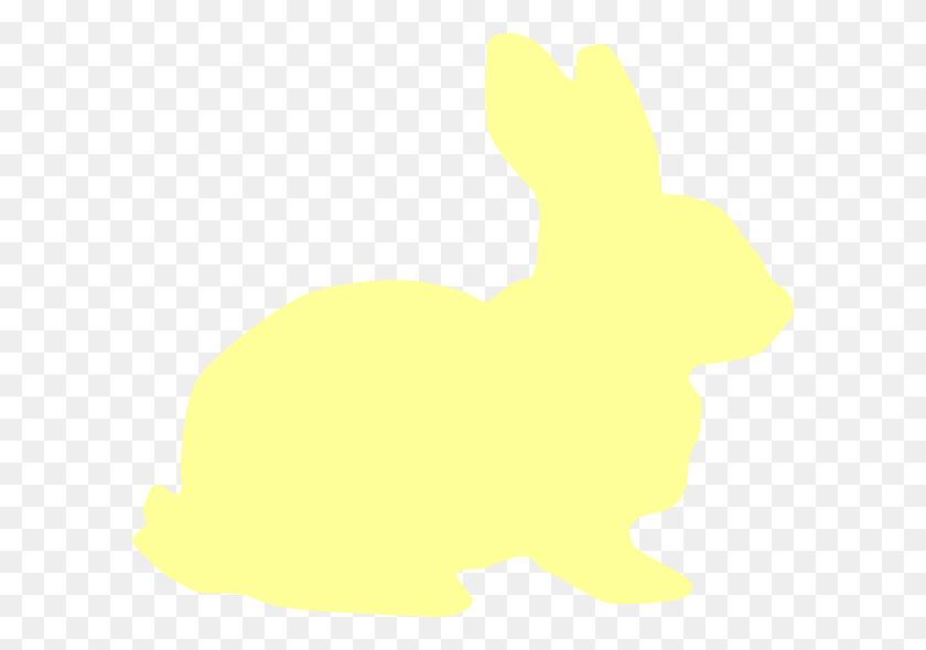 600x530 Yellow Bunny Silhouette Clip Art - Rabbit Silhouette Clip Art