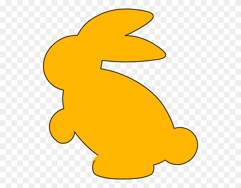 540x596 Желтый Кролик Силуэт Картинки - Бесплатный Кролик Клипарт