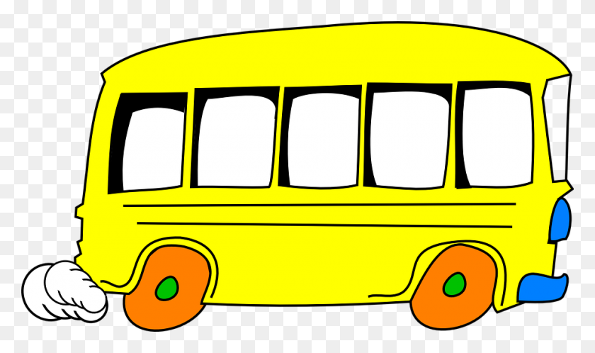 960x540 Желтый Автобус Передний Клипарт - Водитель Автобуса Клипарт