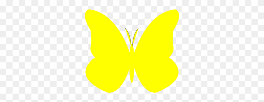 300x267 Желтая Бабочка Клипарт Группа С Элементами - Желтая Линия Png