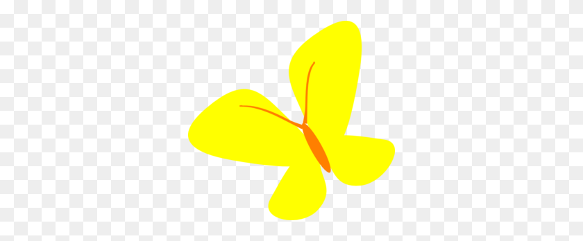 298x288 Желтая Бабочка Клипарты - Желтая Бабочка Png