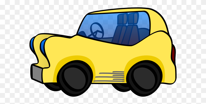 600x365 Coche De Dibujos Animados Amarillo Png, Imágenes Prediseñadas Para Web - Taxi Clipart