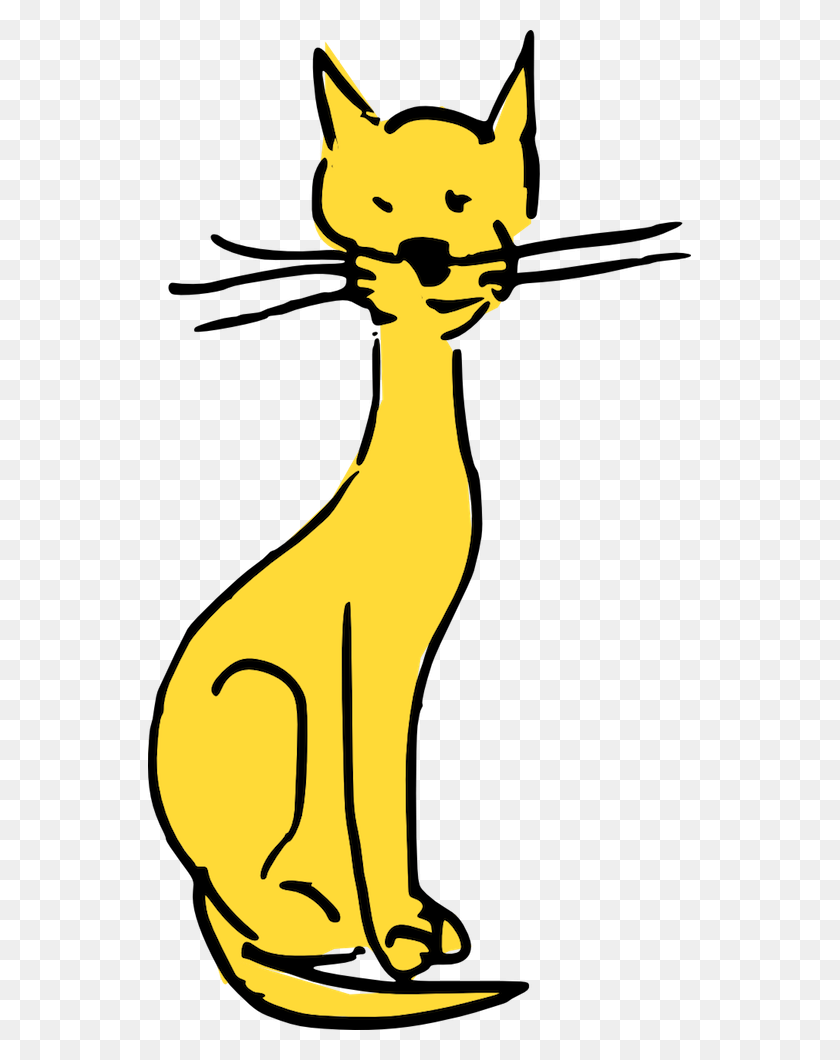 543x1000 Yellow Cat Clipart Clip Art Images - Cute Kitty Clipart