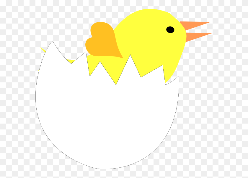 600x545 Yellow Chick In Cracked Eggshell Png Clip Arts For Web - Cracked PNG