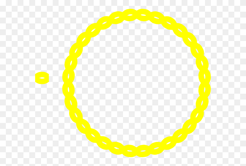 600x507 Yellow Circular Border Clip Art - Chain Clipart