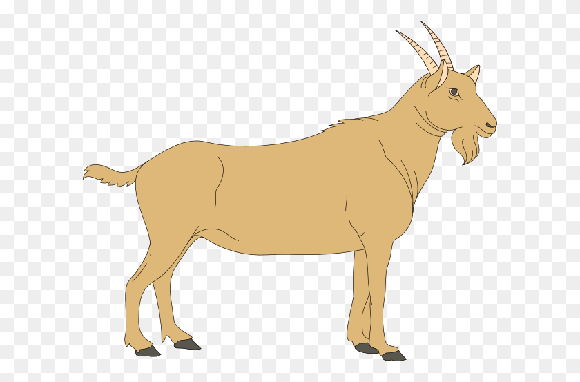 600x493 Amarillo Clipart Cabra - Billy Goat Clipart