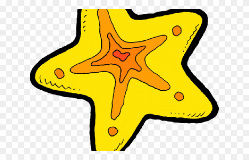 640x480 Clipart Amarillo Estrella De Mar - Imágenes Prediseñadas De Estrella De Mar