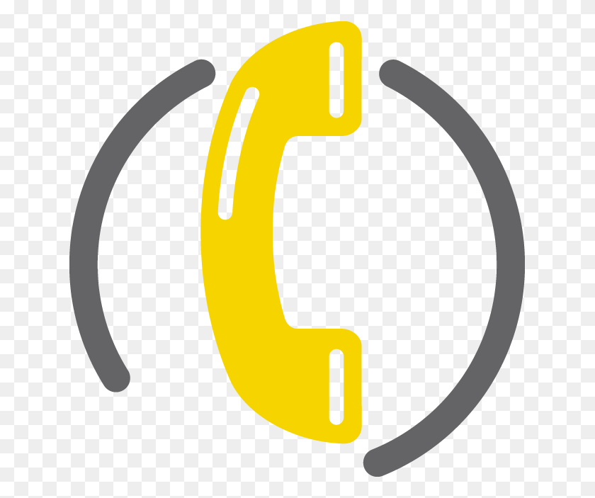 643x643 Желтый Клипарт Телефон - Значок Телефона Клипарт