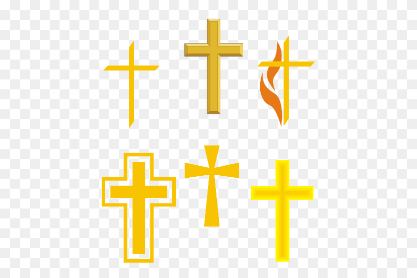 431x500 Желтый Крест Клипарт Золотая Картинка - Крест Клипарт Бесплатно
