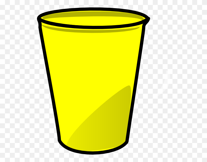540x597 Yellow Cup Clip Art - Cup Clipart