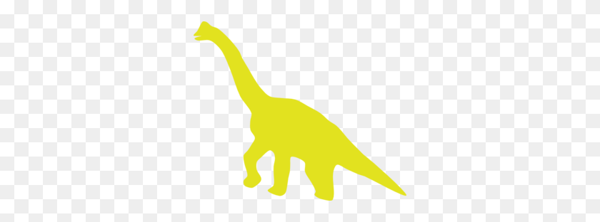 298x252 Желтый Динозавр Картинки - Силуэт Динозавра Клипарт