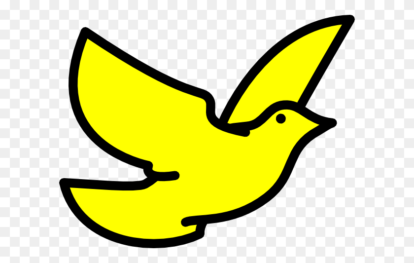 600x473 Yellow Dove Clip Art - Dove Images Clip Art