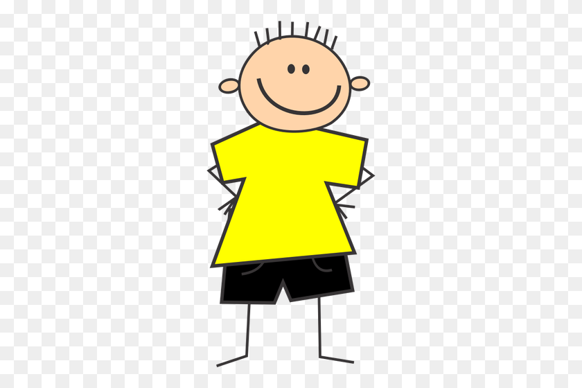 244x500 Yellow Dress Clipart Boy Shirt - Putting On Clothes Clipart