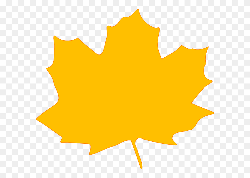 600x537 Желтый Осенний Лист Клипарт - Осенние Листья Клипарт