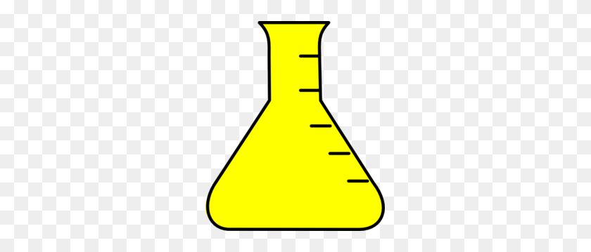 255x299 Yellow Flask Clip Art - Flask Clipart