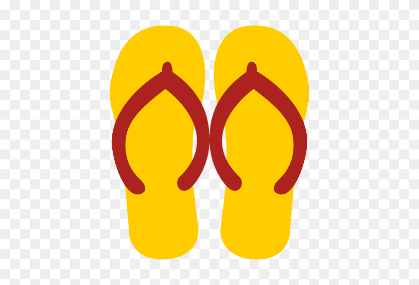 512x512 Yellow Flip Flops Sandals - Flip Flops PNG
