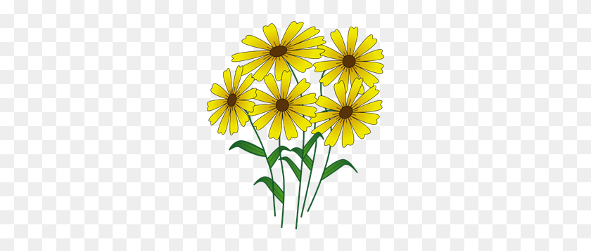 252x298 Ramo De Flores Amarillas Png Cliparts Para La Web - Flores Silvestres Png