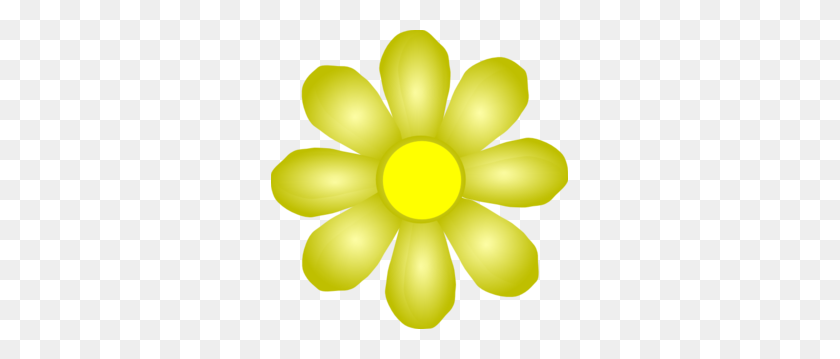 297x299 Yellow Flower Clip Art - Yellow Daisy Clipart