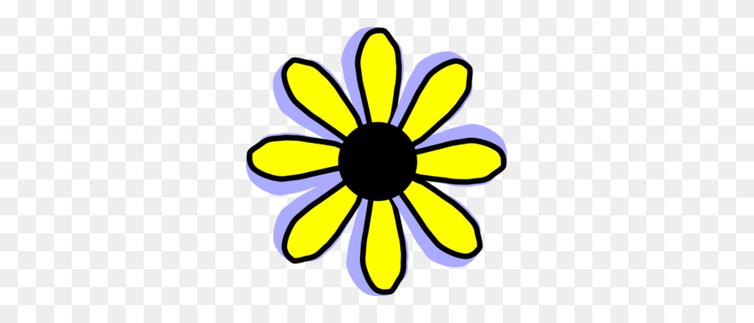 291x300 Yellow Flower Clip Art - Black Eyed Susan Clipart