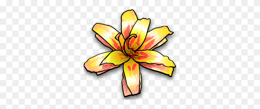 300x294 Yellow Flower Clip Art Free - Turbo Clip Art