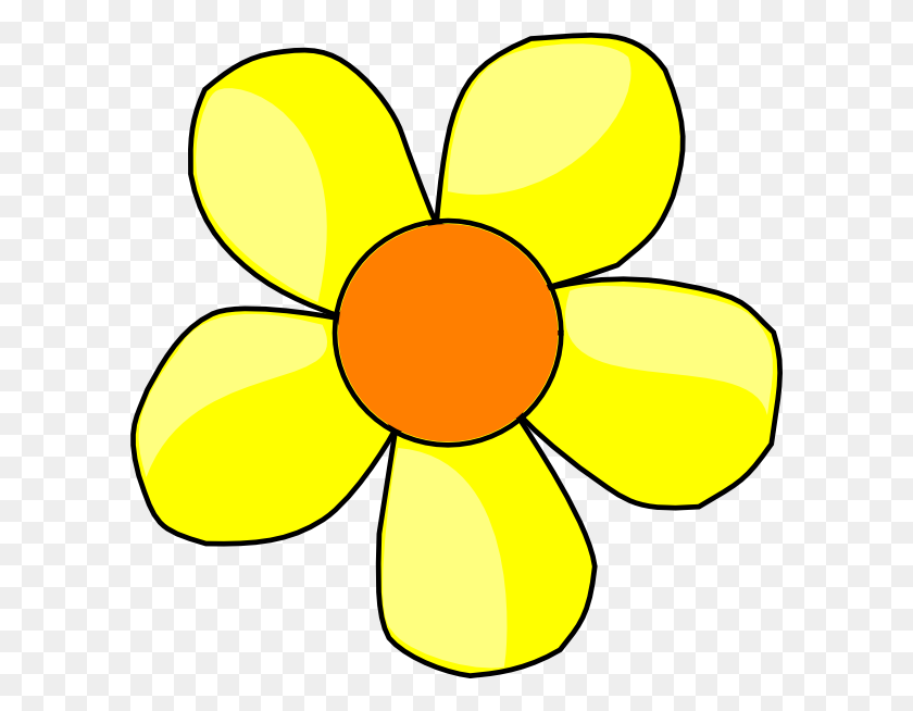 600x594 Желтый Цветок Картинки Скачать - Извинения Клипарт