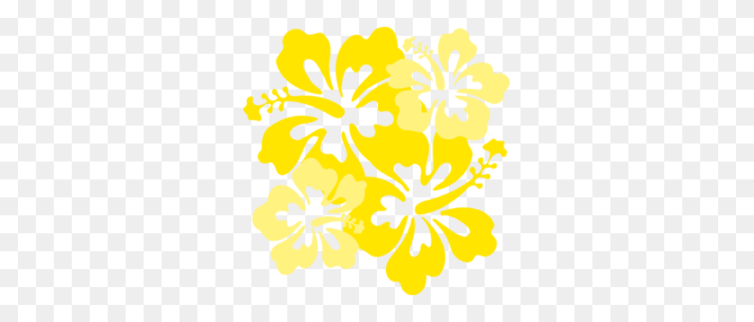 297x299 Yellow Flower Clipart Hibiscus Flower - Fiesta Flower Clipart