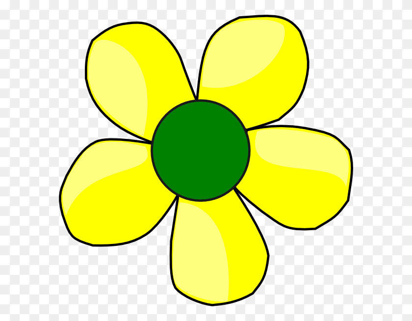 600x594 Flor Amarilla Clipart Yellow Thing - Thing 2 Clipart
