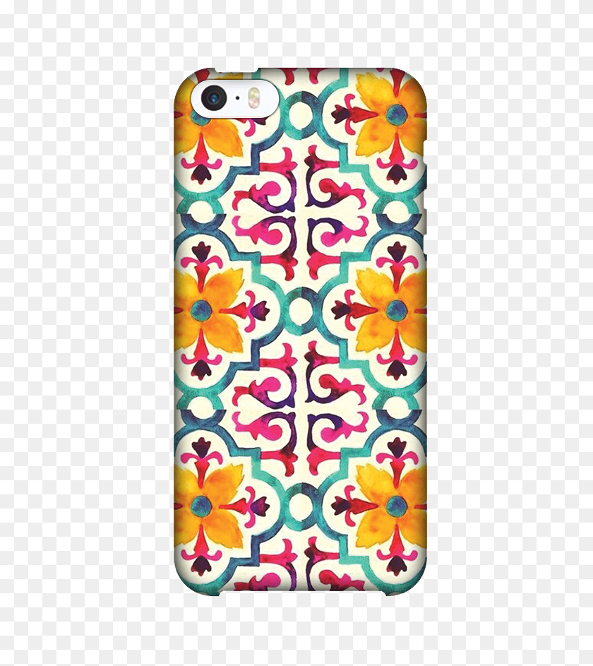 609x883 Yellow Flower Pattern Back Cover For Apple Iphone Se - Flower Pattern PNG